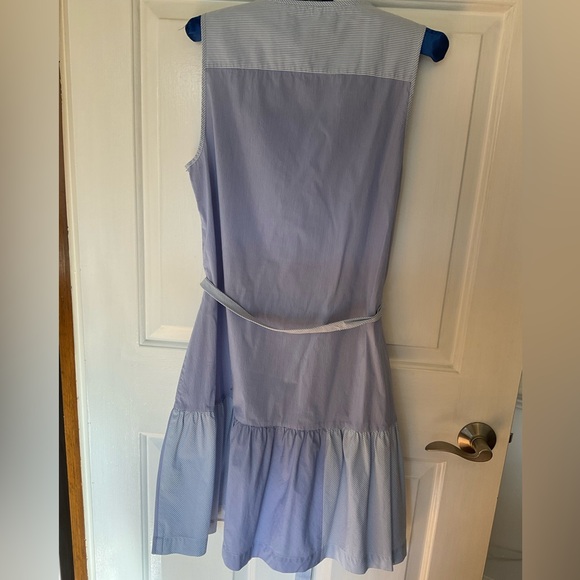 Vineyard Vines Soft Blue Sleeveless Midi Dress cotton 19”x37” preppy - Picture 2 of 5